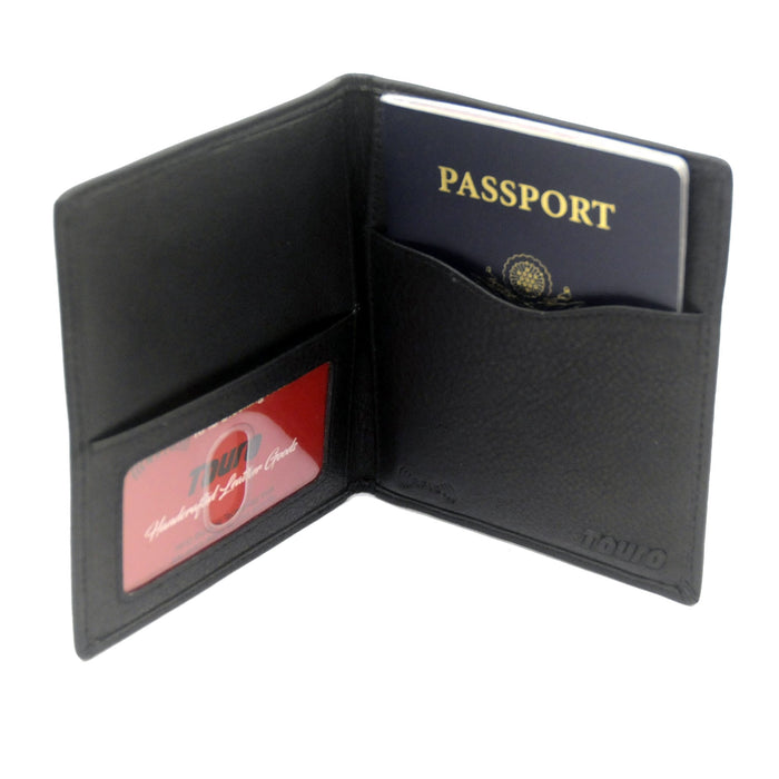 Touro Signature Leather Wallets Pebble Grain Passport Case