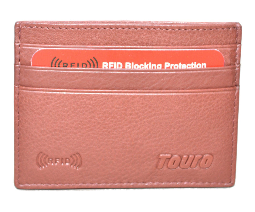 Touro Signature Leather Wallets Pebble Grain Credit Case